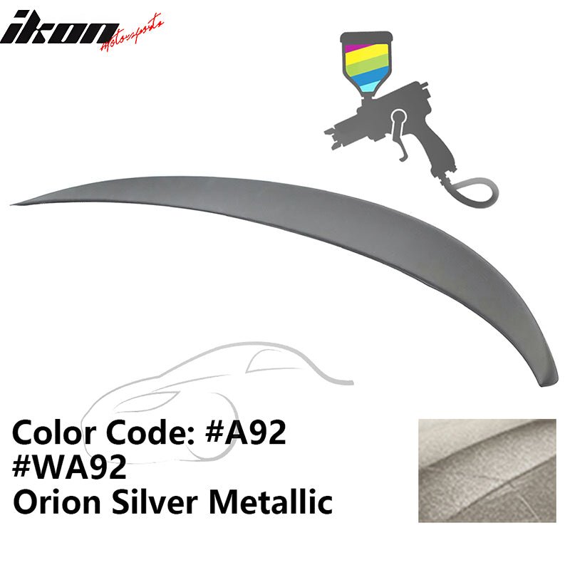 2011 - 2017 BMW F10 5 - Series Sedan 4 - Door Trunk Spoiler ABSPainted A92, WA92 Orion Silver MetallicIkon Motorsports