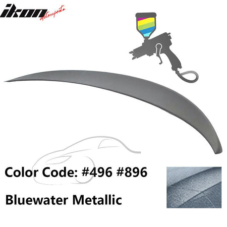 2011 - 2017 BMW F10 5 - Series Sedan 4 - Door Trunk Spoiler ABSPainted 496, 896 Bluewater MetallicIkon Motorsports