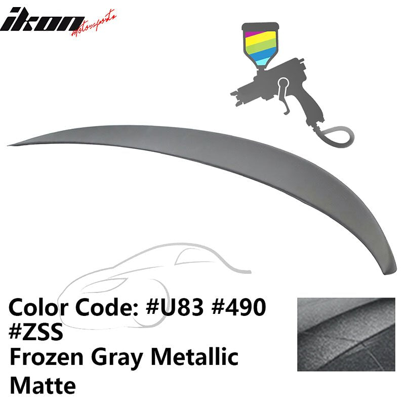 2011 - 2017 BMW F10 5 - Series Sedan 4 - Door Trunk Spoiler ABSPainted U83, 490, ZSS Frozen Gray Metallic MatteIkon Motorsports