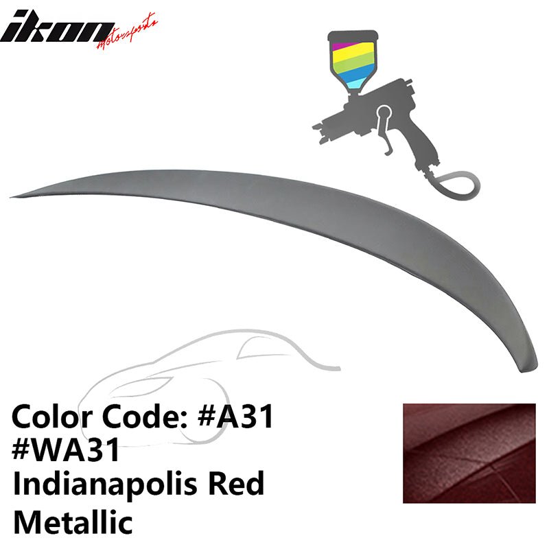 2011 - 2017 BMW F10 5 - Series Sedan 4 - Door Trunk Spoiler ABSPainted A31, WA31 Indianapolis Red MetallicIkon Motorsports
