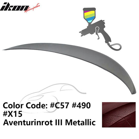 2011 - 2017 BMW F10 5 - Series Sedan 4 - Door Trunk Spoiler ABSPainted C57, 490, X1C Aventurinrot III MetallicIkon Motorsports