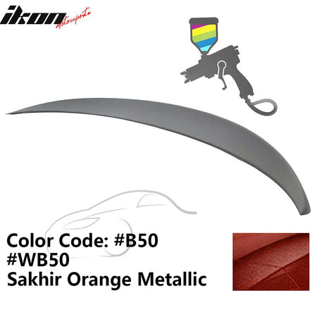 2011 - 2017 BMW F10 5 - Series Sedan 4 - Door Trunk Spoiler ABSPainted B50, WB50 Sakhir Orange MetallicIkon Motorsports