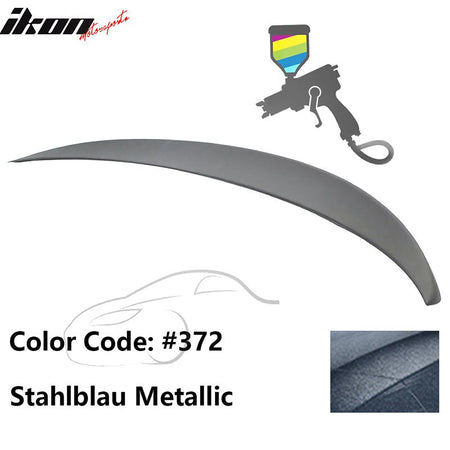 2011 - 2017 BMW F10 5 - Series Sedan 4 - Door Trunk Spoiler ABSPainted 372 Stahlblau MetallicIkon Motorsports