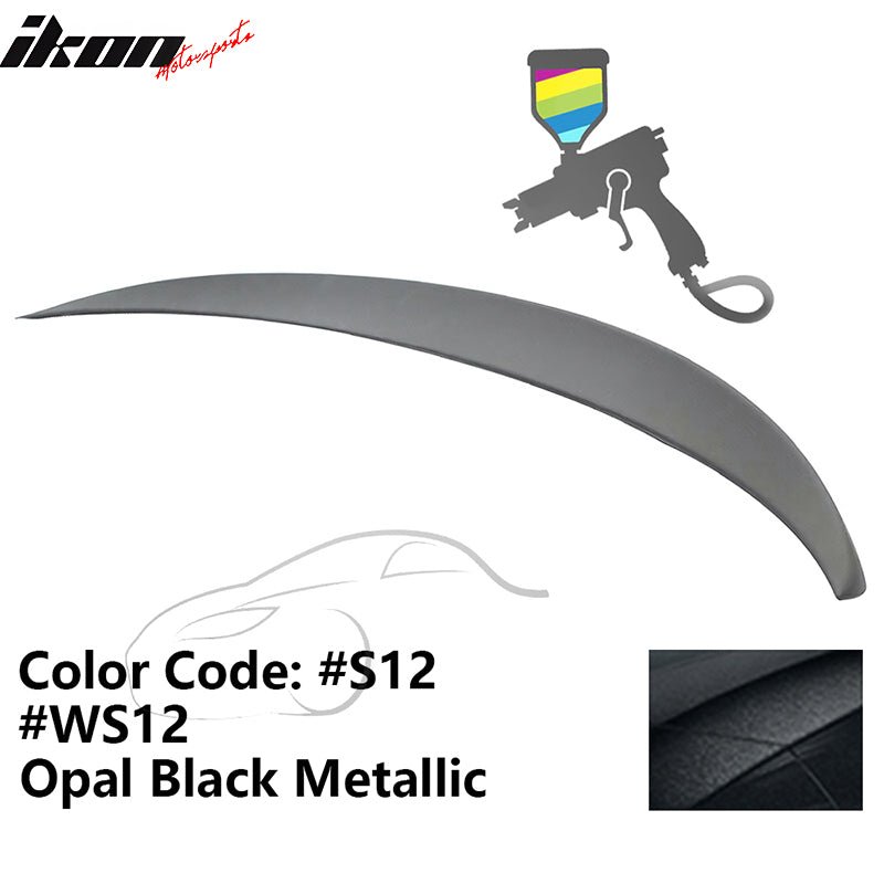 2011 - 2017 BMW F10 5 - Series Sedan 4 - Door Trunk Spoiler ABSPainted S12, WS12 Opal Black MetallicIkon Motorsports