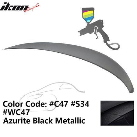 2011 - 2017 BMW F10 5 - Series Sedan 4 - Door Trunk Spoiler ABSPainted C47, S34, WS34 Azurite Black MetallicIkon Motorsports