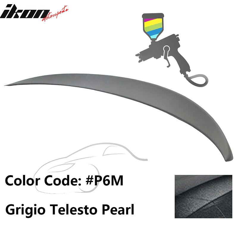 2011 - 2017 BMW F10 5 - Series Sedan 4 - Door Trunk Spoiler ABSPainted P6M Grigio Telesto PearlIkon Motorsports