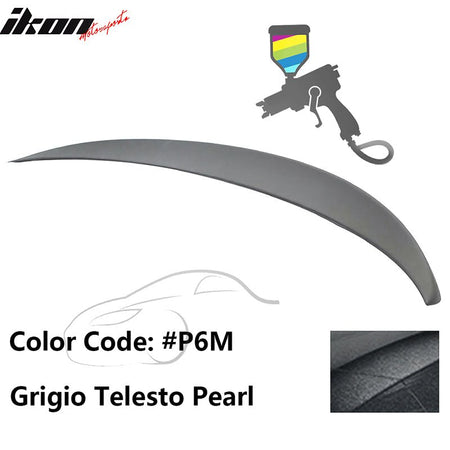 2011 - 2017 BMW F10 5 - Series Sedan 4 - Door Trunk Spoiler ABSPainted P6M Grigio Telesto PearlIkon Motorsports