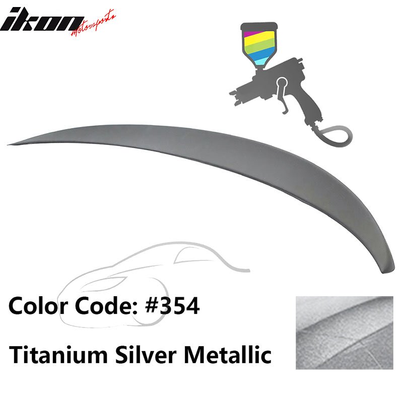 2011 - 2017 BMW F10 5 - Series Sedan 4 - Door Trunk Spoiler ABSPainted 354 Titanium Silver MetallicIkon Motorsports