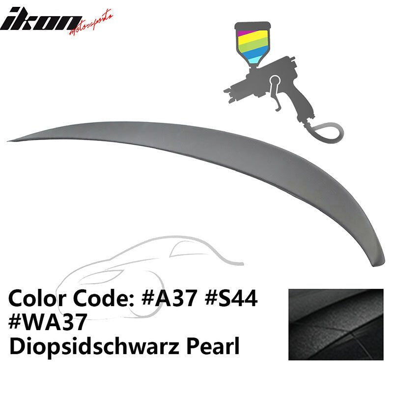 2011 - 2017 BMW F10 5 - Series Sedan 4 - Door Trunk Spoiler ABSPainted A37, S44, WA37, WS44 Diopsidschwarz PearlIkon Motorsports