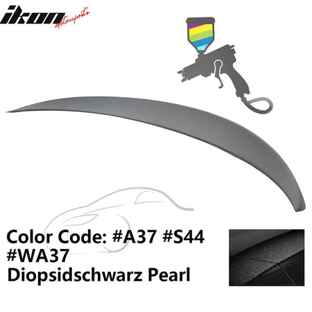 2011 - 2017 BMW F10 5 - Series Sedan 4 - Door Trunk Spoiler ABSPainted A37, S44, WA37, WS44 Diopsidschwarz PearlIkon Motorsports