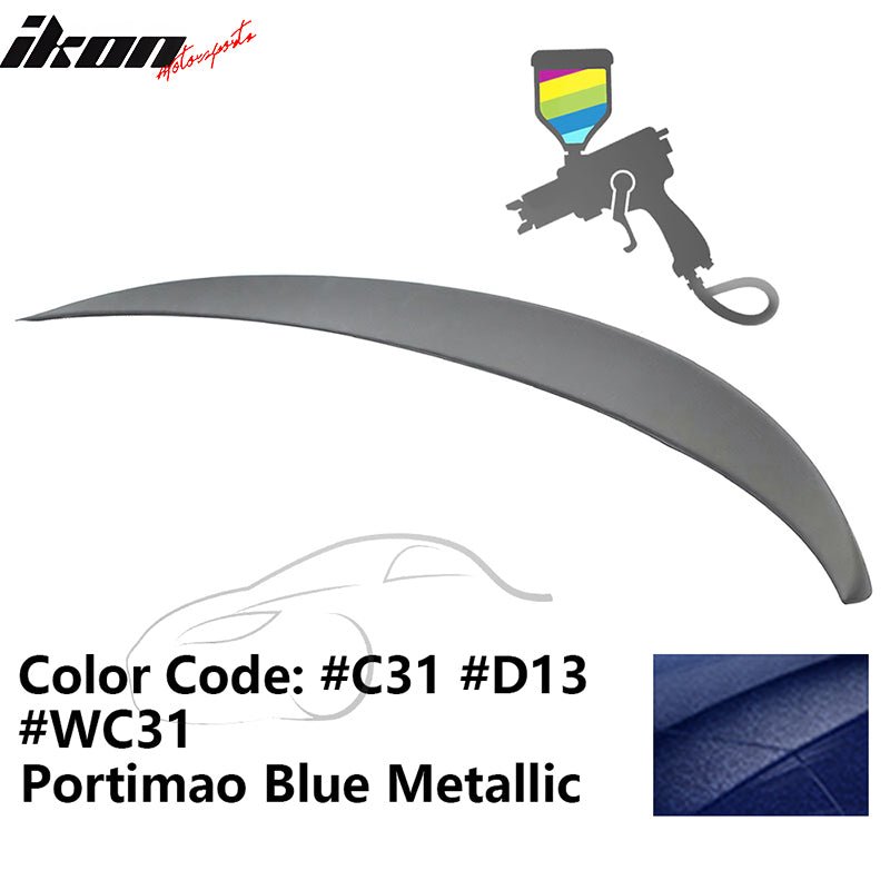 2011 - 2017 BMW F10 5 - Series Sedan 4 - Door Trunk Spoiler ABSPainted C31, D13, WC31 Portimao Blue MetallicIkon Motorsports