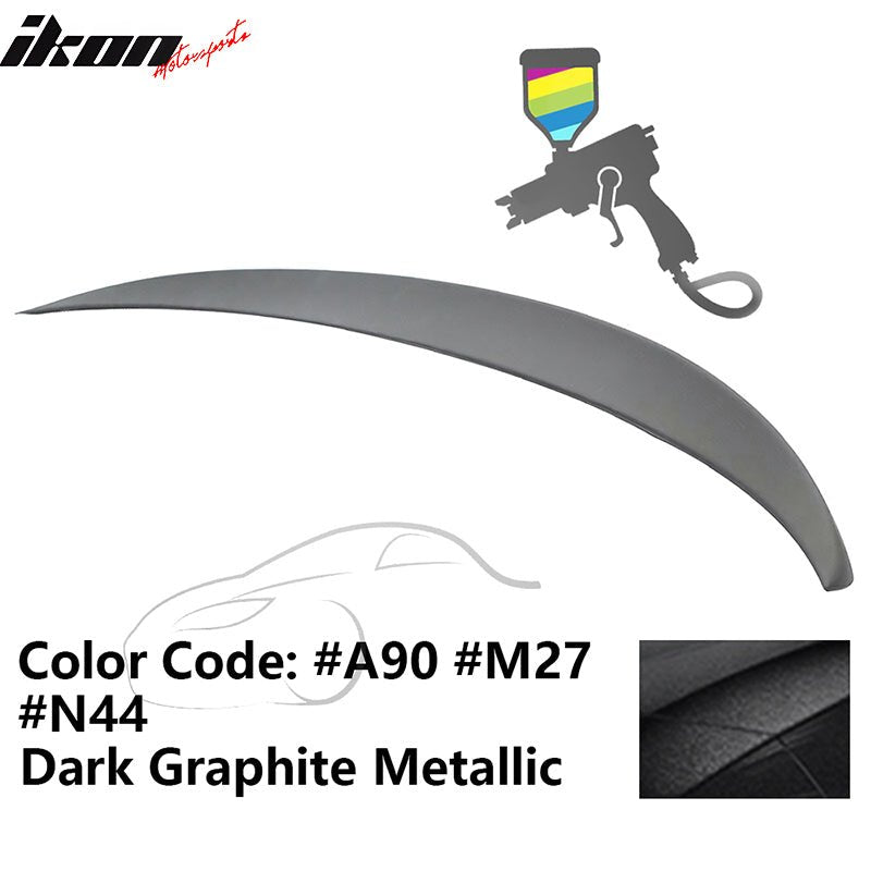 2011 - 2017 BMW F10 5 - Series Sedan 4 - Door Trunk Spoiler ABSPainted A90, M27, N44,WM27 Dark Graphite MetallicIkon Motorsports