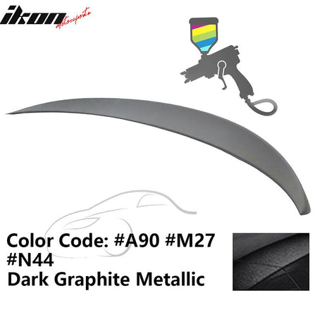 2011 - 2017 BMW F10 5 - Series Sedan 4 - Door Trunk Spoiler ABSPainted A90, M27, N44,WM27 Dark Graphite MetallicIkon Motorsports