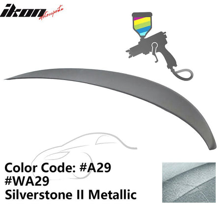 2011 - 2017 BMW F10 5 - Series Sedan 4 - Door Trunk Spoiler ABSPainted A29, WA29 Silverstone II MetallicIkon Motorsports