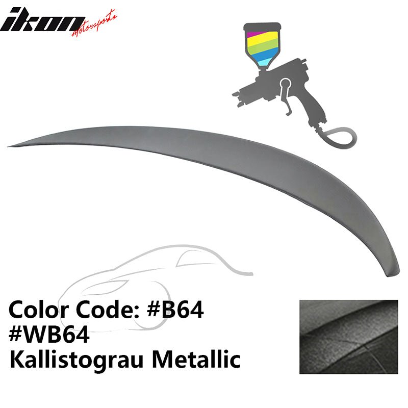 2011 - 2017 BMW F10 5 - Series Sedan 4 - Door Trunk Spoiler ABSPainted B64, WB64 Kallistograu MetallicIkon Motorsports
