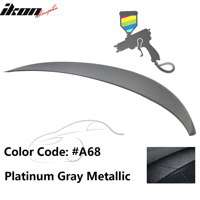 2011 - 2017 BMW F10 5 - Series Sedan 4 - Door Trunk Spoiler ABSPainted A68 Platinum Gray MetallicIkon Motorsports