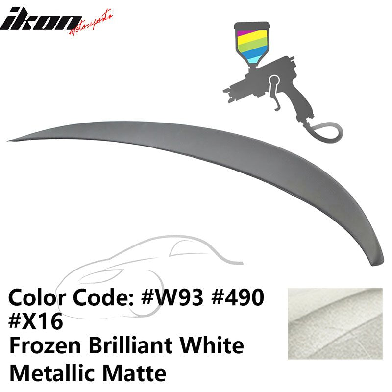 2011 - 2017 BMW F10 5 - Series Sedan 4 - Door Trunk Spoiler ABSPainted W93 Frozen Brilliant White Metallic MatteIkon Motorsports