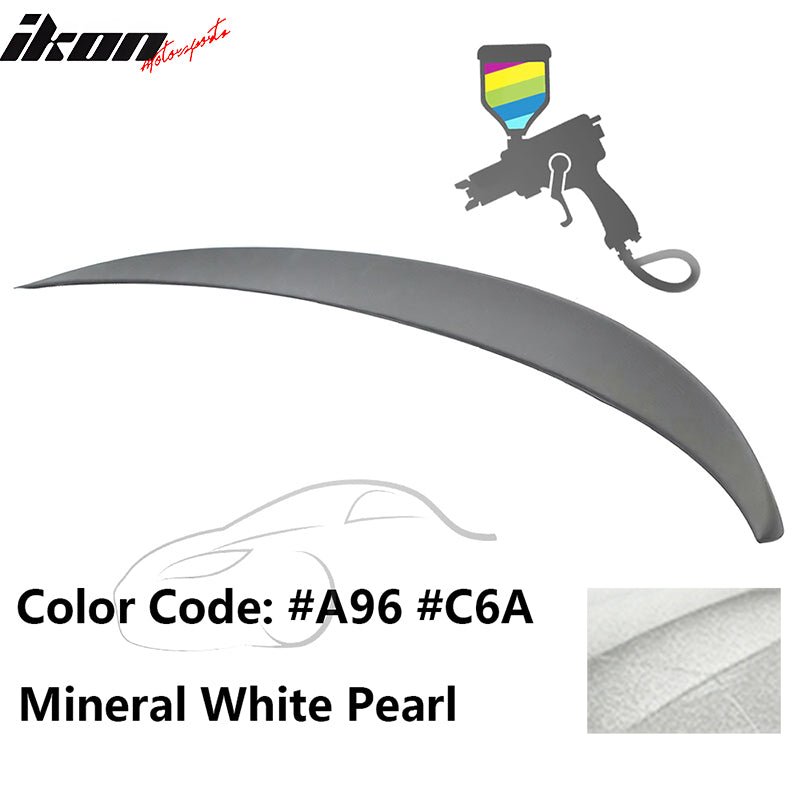 2011 - 2017 BMW F10 5 - Series Sedan 4 - Door Trunk Spoiler ABSPainted A96, C6A Mineral White PearlIkon Motorsports