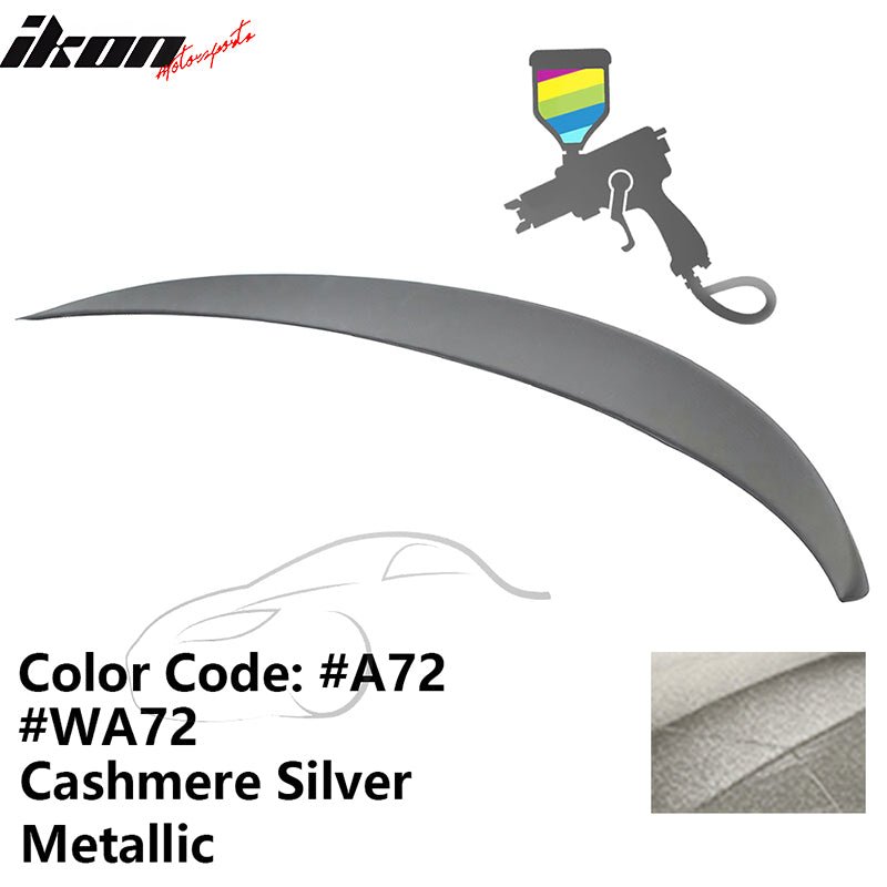 2011 - 2017 BMW F10 5 - Series Sedan 4 - Door Trunk Spoiler ABSPainted A72, WA72 Cashmere Silver MetallicIkon Motorsports