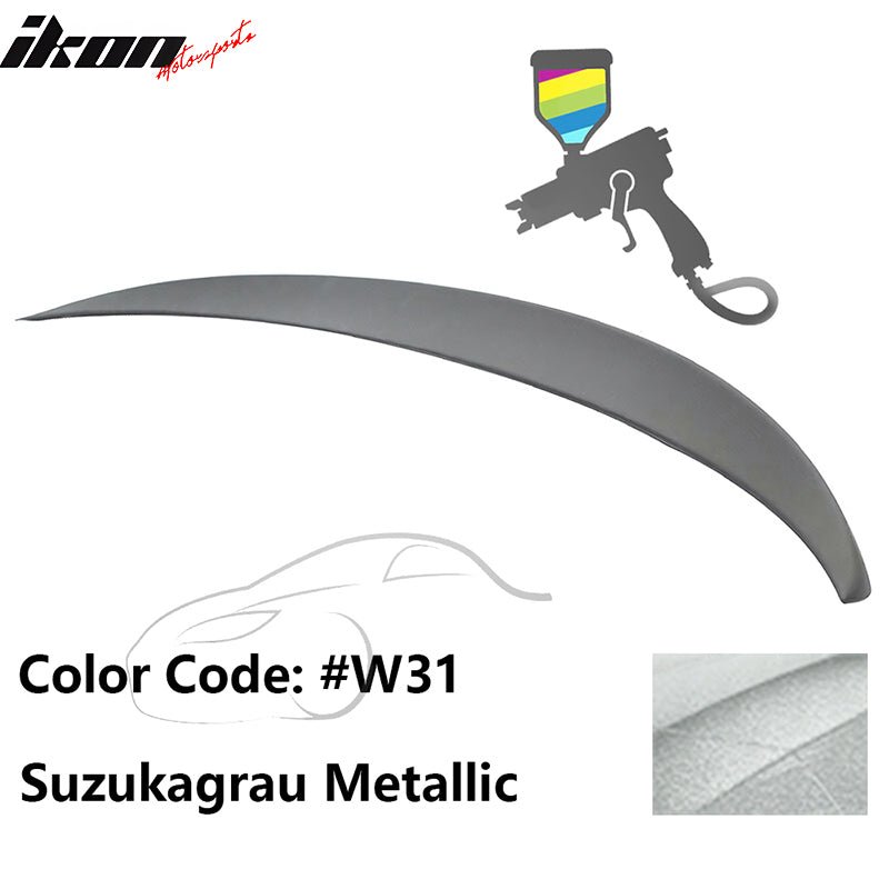 2011 - 2017 BMW F10 5 - Series Sedan 4 - Door Trunk Spoiler ABSPainted W31 Suzukagrau MetallicIkon Motorsports