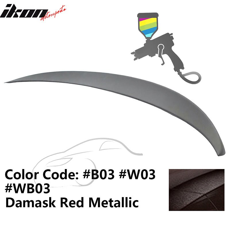 2011 - 2017 BMW F10 5 - Series Sedan 4 - Door Trunk Spoiler ABSPainted B03, W03, WB03 Damask Red MetallicIkon Motorsports
