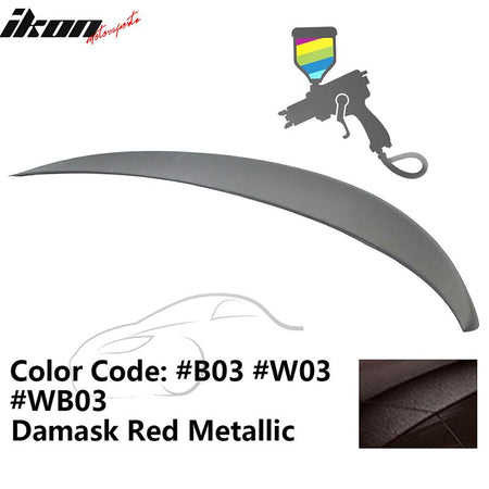 2011 - 2017 BMW F10 5 - Series Sedan 4 - Door Trunk Spoiler ABSPainted B03, W03, WB03 Damask Red MetallicIkon Motorsports