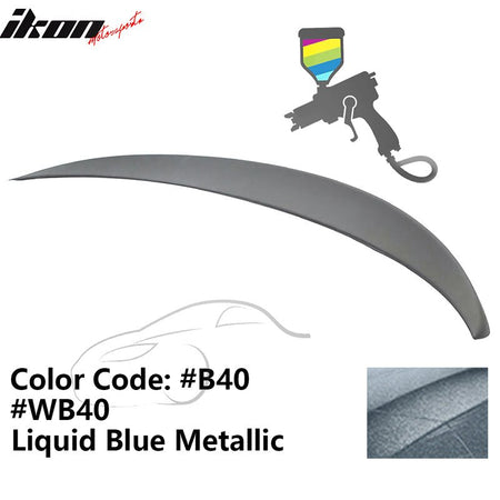 2011 - 2017 BMW F10 5 - Series Sedan 4 - Door Trunk Spoiler ABSPainted B40, WB40 Liquid Blue MetallicIkon Motorsports