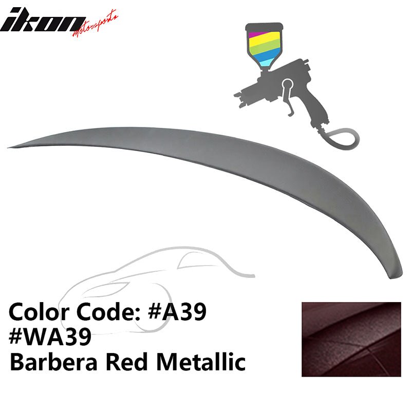 2011 - 2017 BMW F10 5 - Series Sedan 4 - Door Trunk Spoiler ABSPainted A39, WA39 Barbera Red MetallicIkon Motorsports
