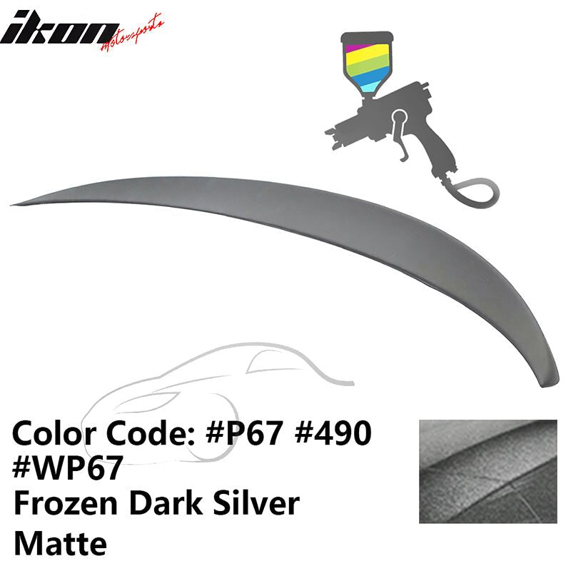 2011 - 2017 BMW F10 5 - Series Sedan 4 - Door Trunk Spoiler ABSPainted P67, 490, WP67 Frozen Dark Silver MatteIkon Motorsports