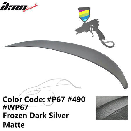 2011 - 2017 BMW F10 5 - Series Sedan 4 - Door Trunk Spoiler ABSPainted P67, 490, WP67 Frozen Dark Silver MatteIkon Motorsports