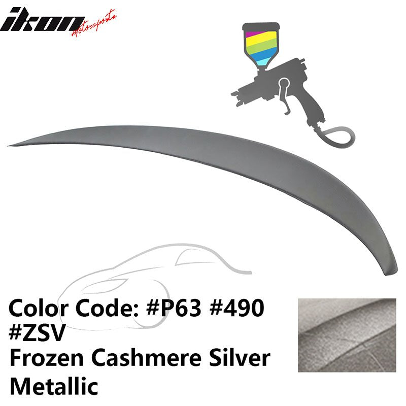 2011 - 2017 BMW F10 5 - Series Sedan 4 - Door Trunk Spoiler ABSPainted P63, 490 Frozen Cashmere Silver MetallicIkon Motorsports