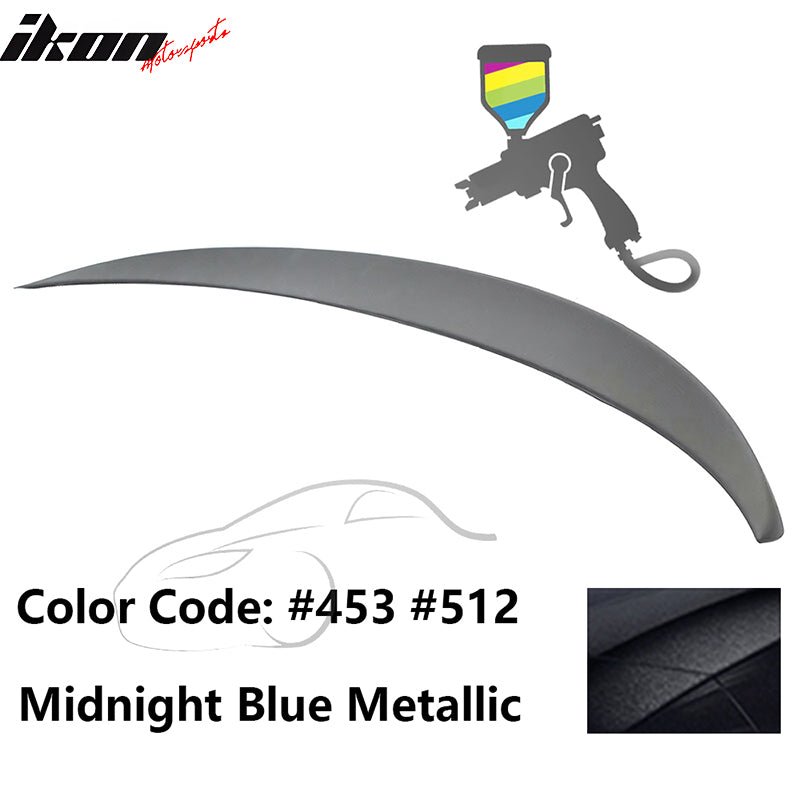 2011 - 2017 BMW F10 5 - Series Sedan 4 - Door Trunk Spoiler ABSPainted 453, 512 Midnight Blue MetallicIkon Motorsports