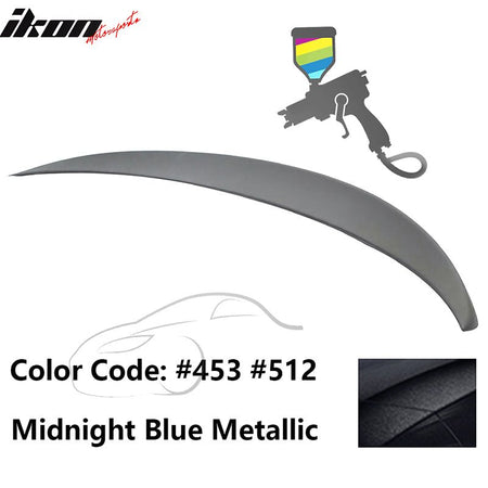 2011 - 2017 BMW F10 5 - Series Sedan 4 - Door Trunk Spoiler ABSPainted 453, 512 Midnight Blue MetallicIkon Motorsports