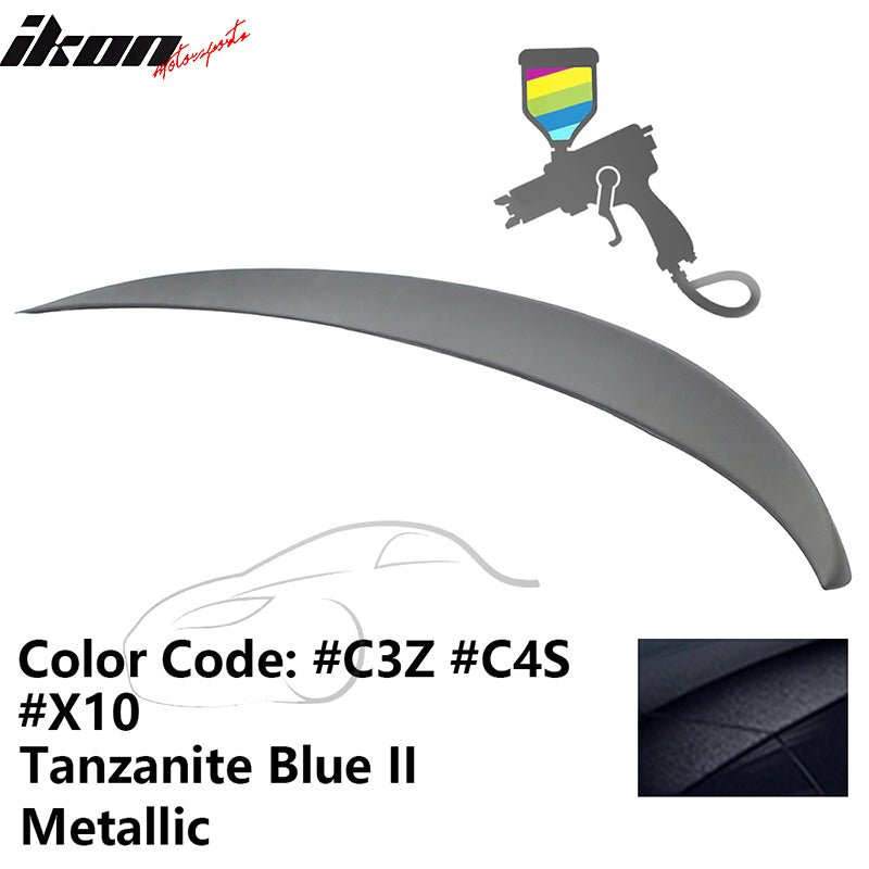 2011 - 2017 BMW F10 5 - Series Sedan 4 - Door Trunk Spoiler ABSPainted C3Z, C4S, X10 Tanzanite Blue II MetallicIkon Motorsports