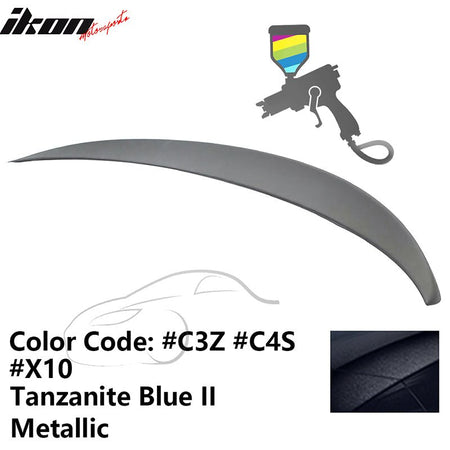 2011 - 2017 BMW F10 5 - Series Sedan 4 - Door Trunk Spoiler ABSPainted C3Z, C4S, X10 Tanzanite Blue II MetallicIkon Motorsports
