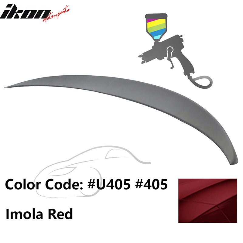2011 - 2017 BMW F10 5 - Series Sedan 4 - Door Trunk Spoiler ABSPainted U405, 405 Imola RedIkon Motorsports