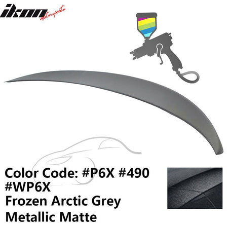 2011 - 2017 BMW F10 5 - Series Sedan 4 - Door Trunk Spoiler ABSPainted P6X,490 Frozen Arctic Grey Metallic MatteIkon Motorsports