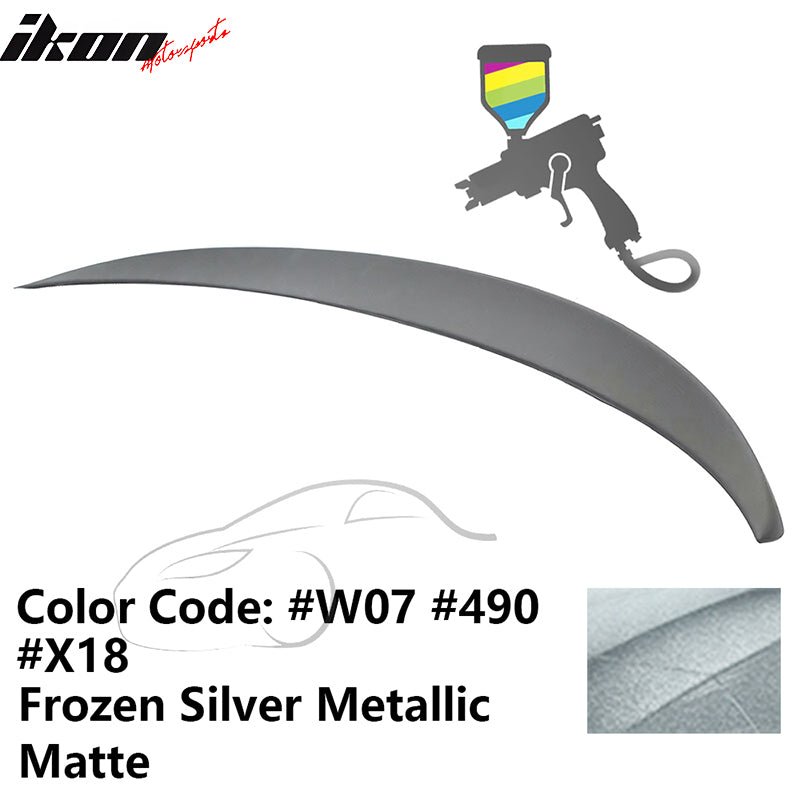 2011 - 2017 BMW F10 5 - Series Sedan 4 - Door Trunk Spoiler ABSPainted W07, 490,ZSR Frozen Silver Metallic MatteIkon Motorsports