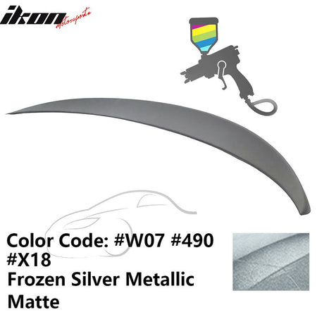 2011 - 2017 BMW F10 5 - Series Sedan 4 - Door Trunk Spoiler ABSPainted W07, 490,ZSR Frozen Silver Metallic MatteIkon Motorsports