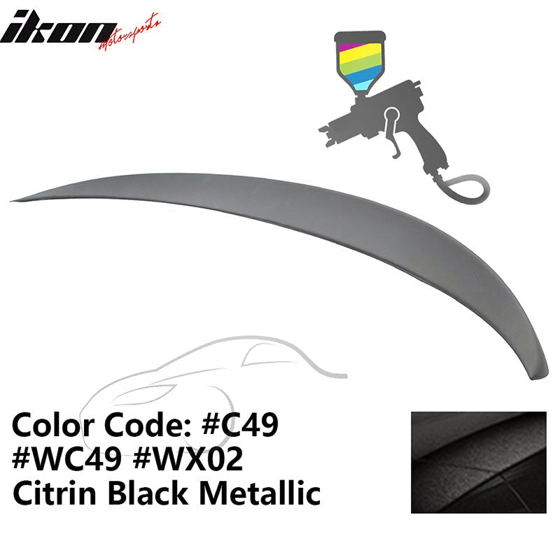 2011 - 2017 BMW F10 5 - Series Sedan 4 - Door Trunk Spoiler ABSPainted C49, WC49, WX02,X02 Citrin Black MetallicIkon Motorsports
