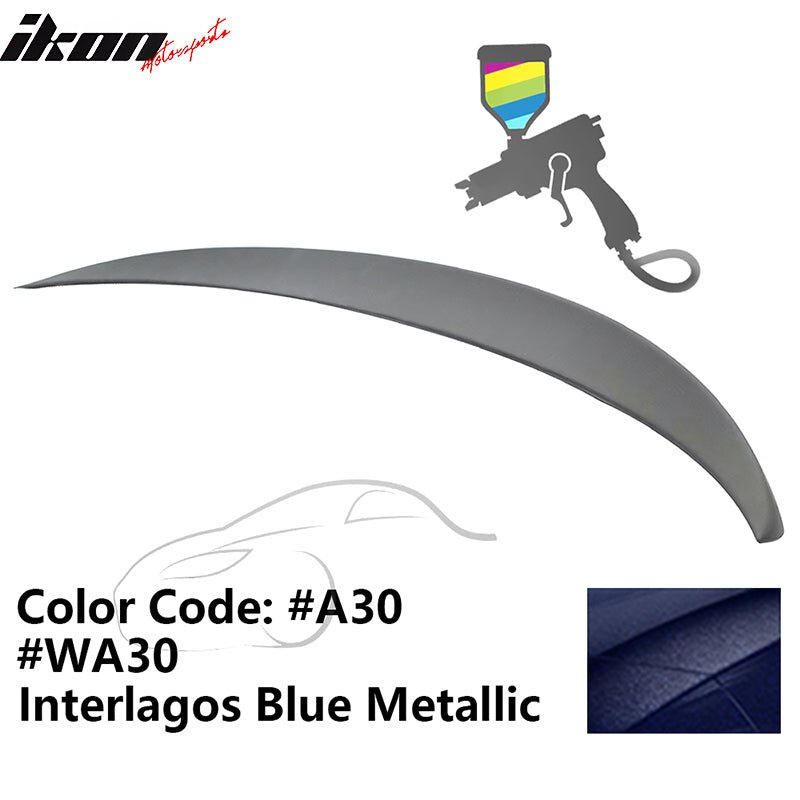 2011 - 2017 BMW F10 5 - Series Sedan 4 - Door Trunk Spoiler ABSPainted A30, WA30 Interlagos Blue MetallicIkon Motorsports