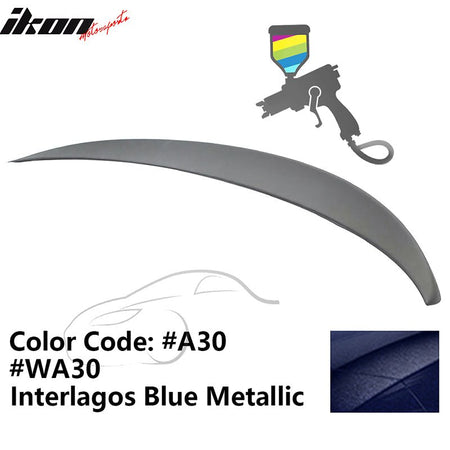 2011 - 2017 BMW F10 5 - Series Sedan 4 - Door Trunk Spoiler ABSPainted A30, WA30 Interlagos Blue MetallicIkon Motorsports