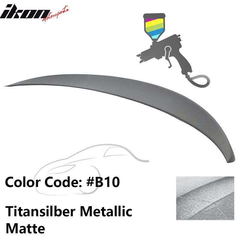 2011 - 2017 BMW F10 5 - Series Sedan 4 - Door Trunk Spoiler ABSPainted B10 Titansilber Metallic MatteIkon Motorsports