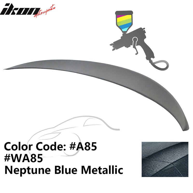 2011 - 2017 BMW F10 5 - Series Sedan 4 - Door Trunk Spoiler ABSPainted A85, WA85 Neptune Blue MetallicIkon Motorsports