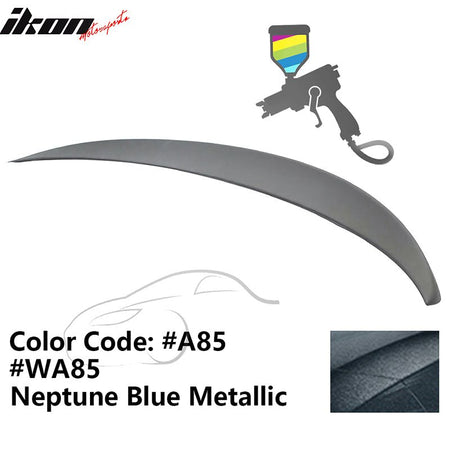2011 - 2017 BMW F10 5 - Series Sedan 4 - Door Trunk Spoiler ABSPainted A85, WA85 Neptune Blue MetallicIkon Motorsports
