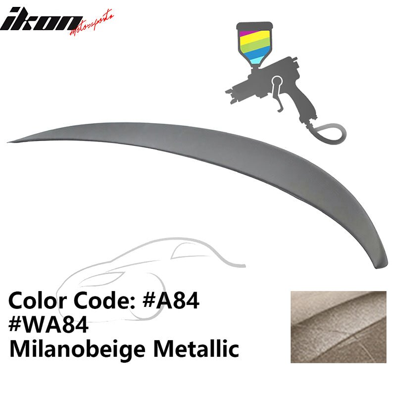 2011 - 2017 BMW F10 5 - Series Sedan 4 - Door Trunk Spoiler ABSPainted A84, WA84 Milanobeige MetallicIkon Motorsports