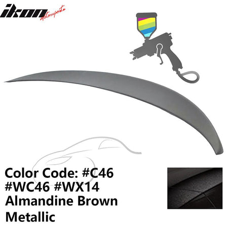 2011 - 2017 BMW F10 5 - Series Sedan 4 - Door Trunk Spoiler ABSPainted C46, WX14, X14 Almandine Brown MetallicIkon Motorsports