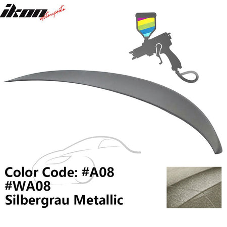 2011 - 2017 BMW F10 5 - Series Sedan 4 - Door Trunk Spoiler ABSPainted A08, WA08 Silbergrau MetallicIkon Motorsports