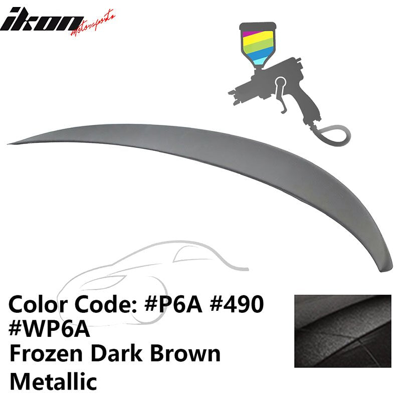2011 - 2017 BMW F10 5 - Series Sedan 4 - Door Trunk Spoiler ABSPainted P6A, 490, WP6A Frozen Dark Brown MetallicIkon Motorsports