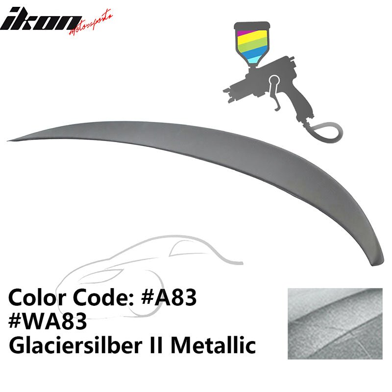 2011 - 2017 BMW F10 5 - Series Sedan 4 - Door Trunk Spoiler ABSPainted A83, WA83 Glaciersilber II MetallicIkon Motorsports